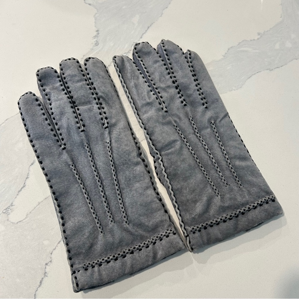 New! Handmade Peccary Nubuck Lined Gloves
